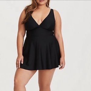 Torrid Black Skater Swimsuit Dress Sz 00